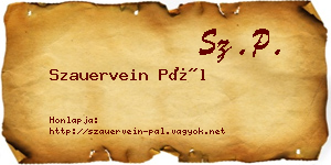 Szauervein Pál névjegykártya