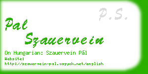 pal szauervein business card