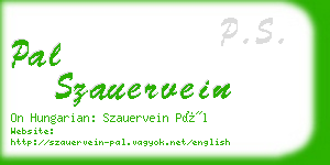 pal szauervein business card